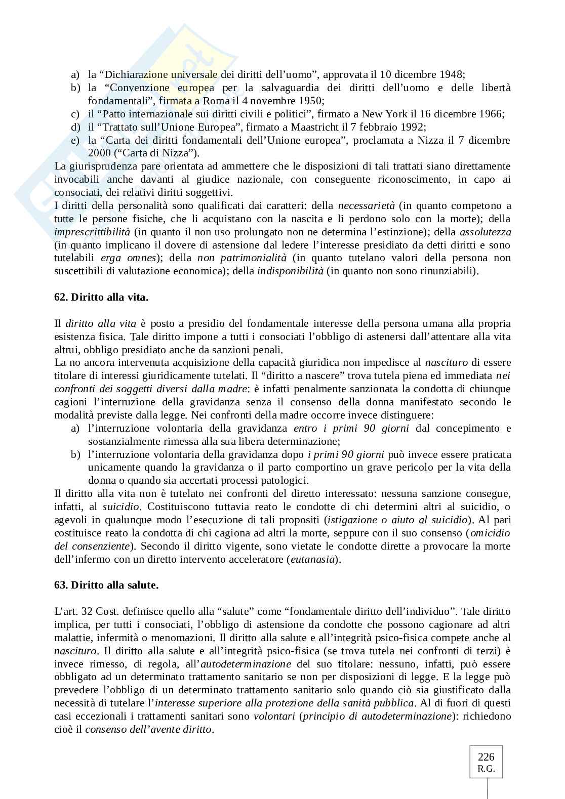 Riassunto esame Diritto privato, Prof. Fusar Poli Elisabetta, libro consigliato Manuale di diritto privato, Torrente Pag. 26