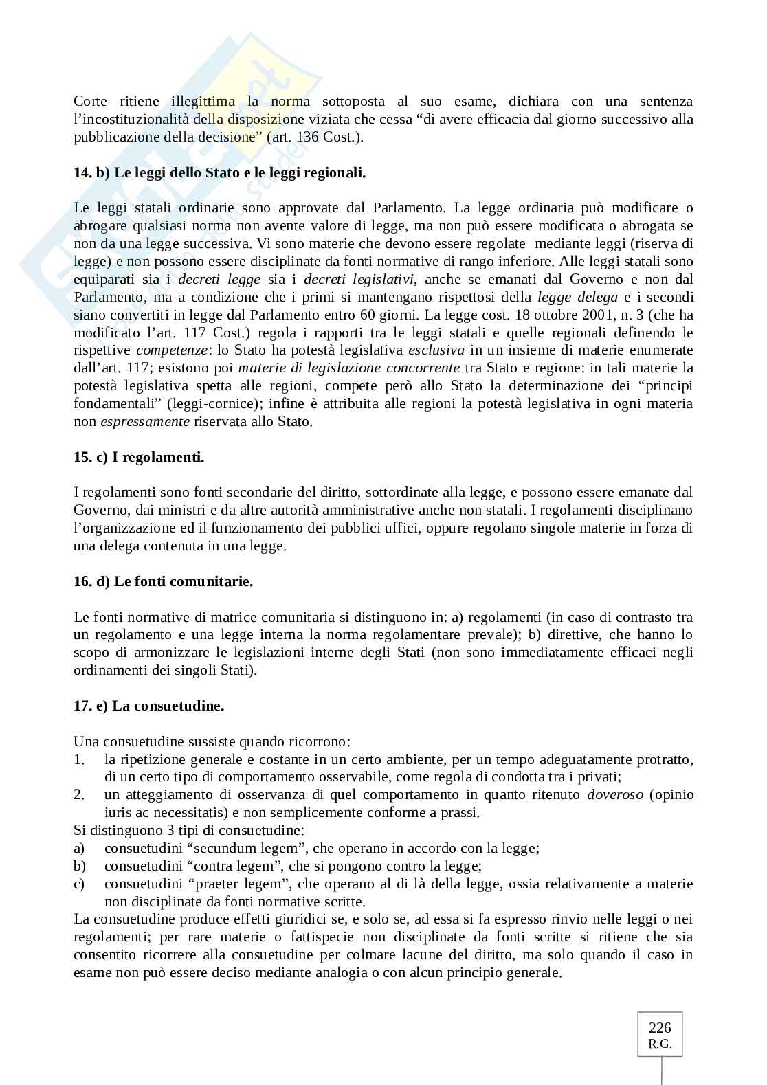 Riassunto esame Diritto privato, Prof. Fusar Poli Elisabetta, libro consigliato Manuale di diritto privato, Torrente Pag. 6