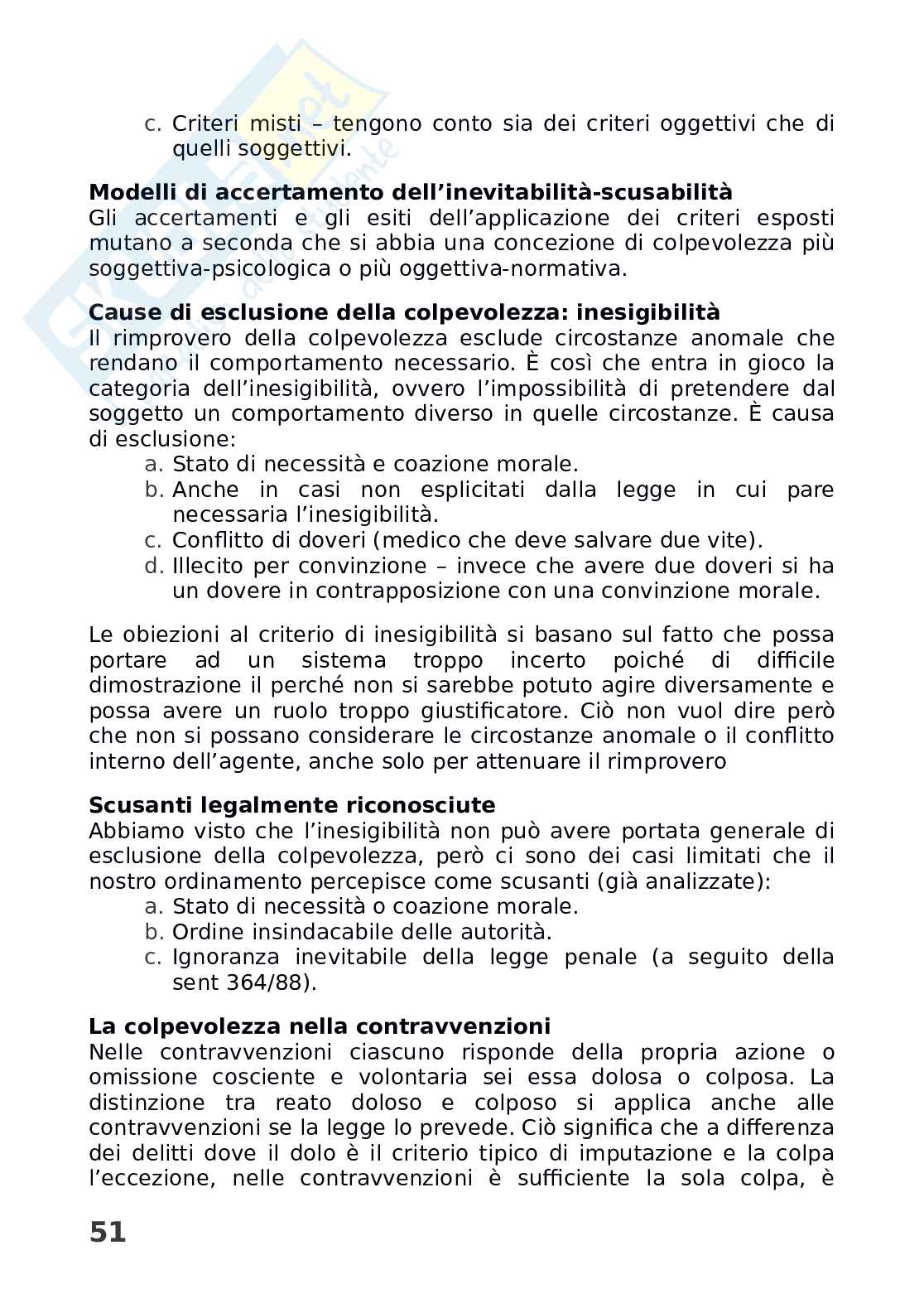 Riassunto esame Diritto penale, Prof. Curi Francesca, libro consigliato Diritto penale, parte generale , Palazzo Pag. 51