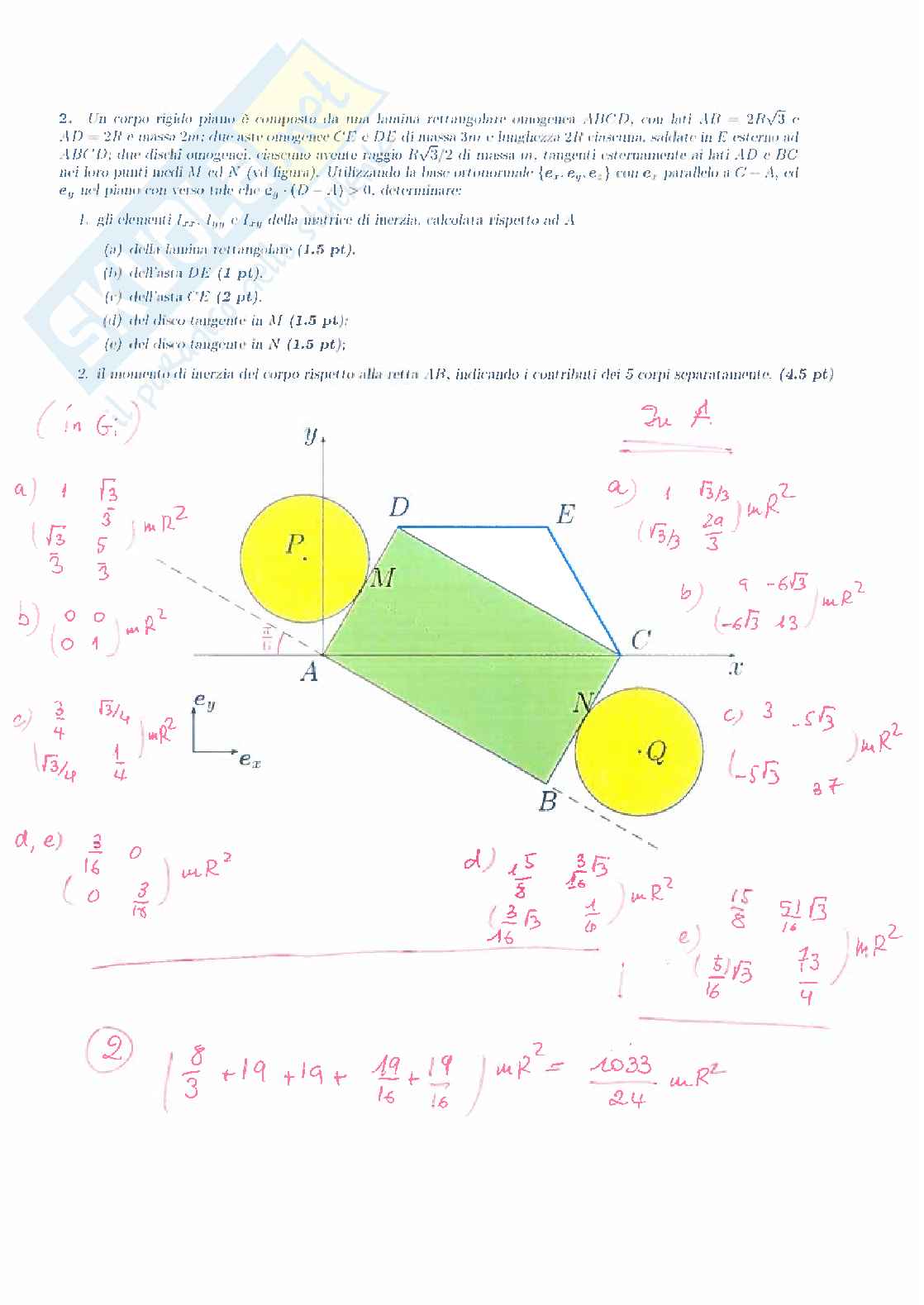 Prova d'esame svolte di Fisica matematica Pag. 2