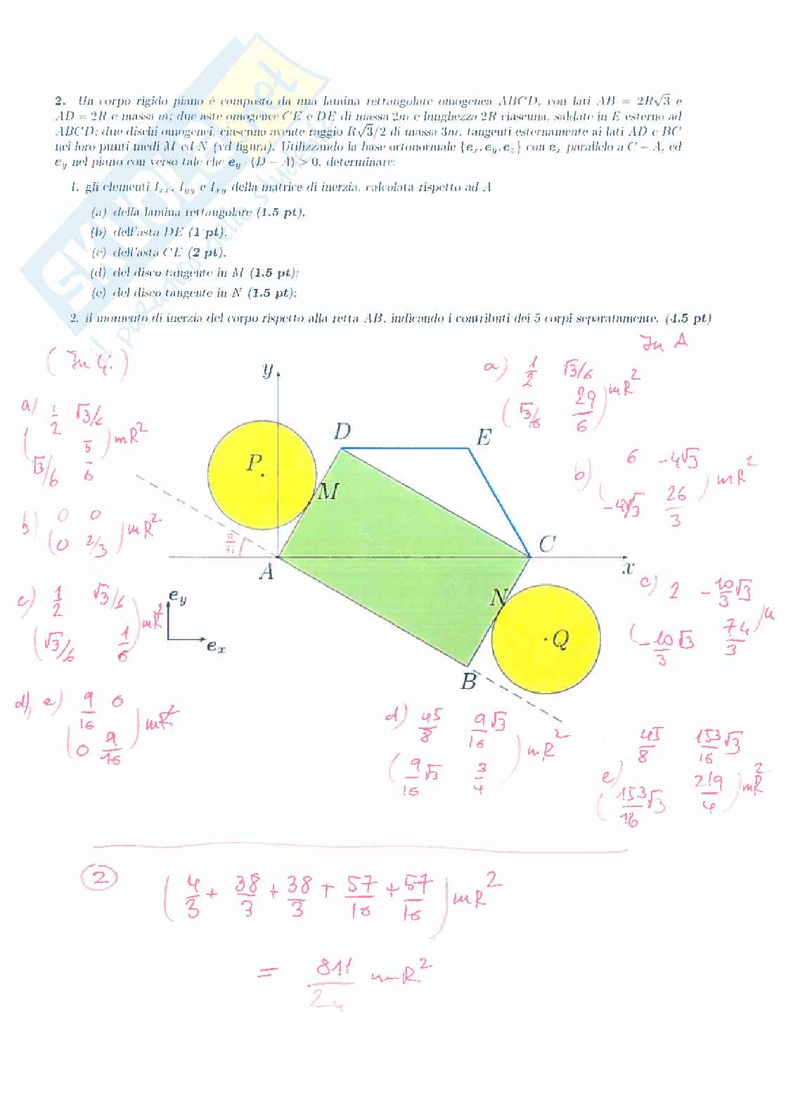 Prova d'esame svolte di Fisica matematica Pag. 6