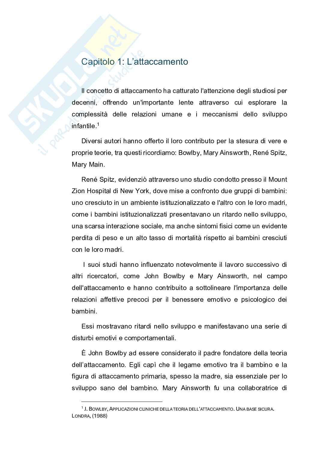 Tesi di laurea - Gli effetti a lungo termine della deprivazione materna  Pag. 6
