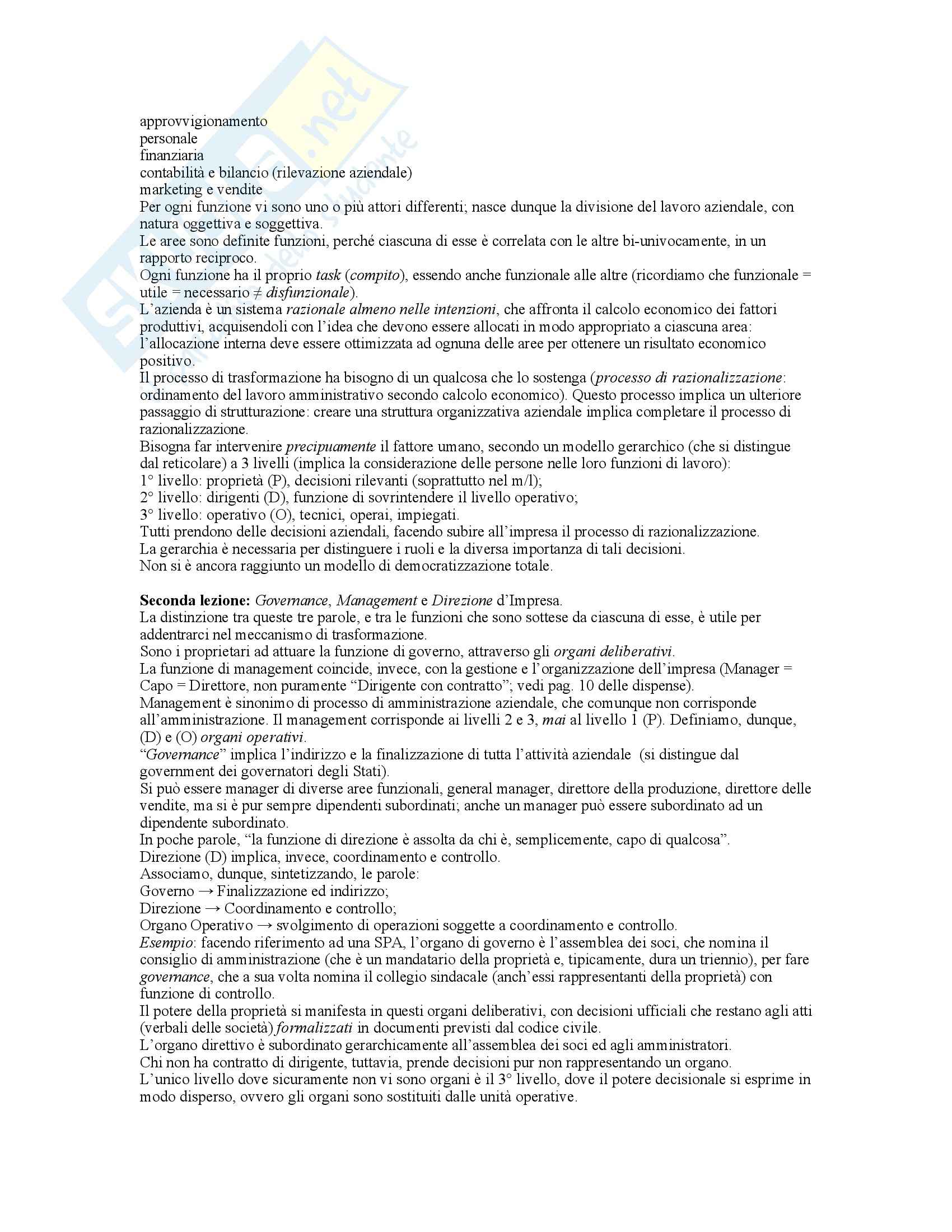Economia e gestione delle imprese - Lezioni Pag. 2