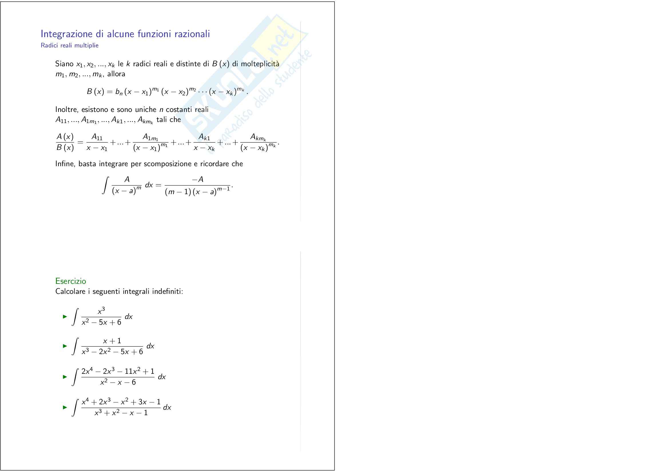 Analisi matematica – calcolo differenziale – Appunti Pag. 41