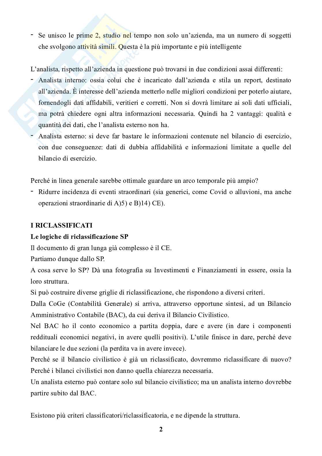 Appunti lezione Analisi di bilancio Pag. 2