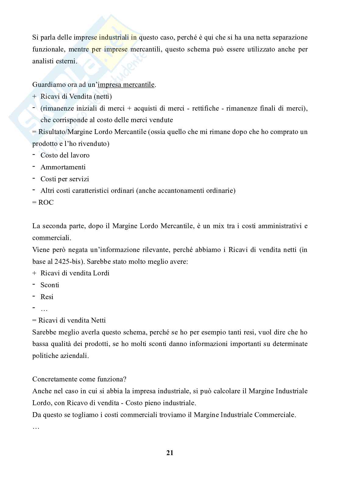 Appunti lezione Analisi di bilancio Pag. 21
