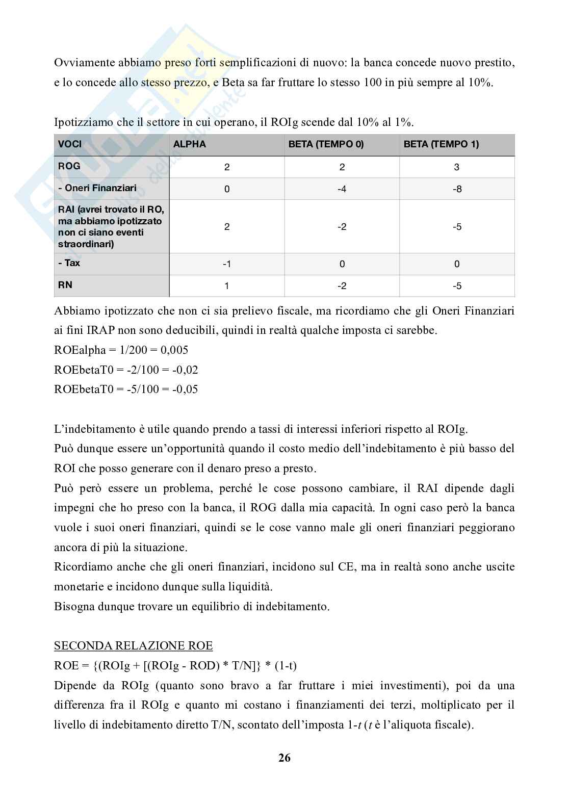 Appunti lezione Analisi di bilancio Pag. 26