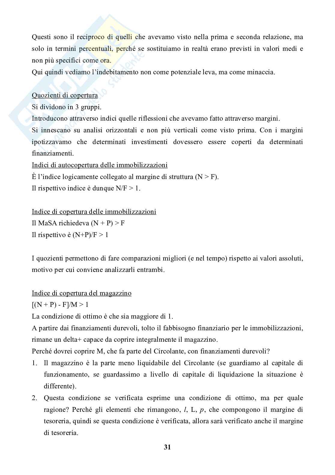Appunti lezione Analisi di bilancio Pag. 31