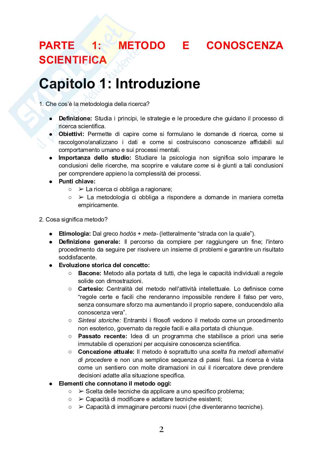 Riassunto esame Metodologia della ricerca psicologica, Prof. Ingoglia Sonia, libro consigliato Metodologia della ricerca psicologica , Invoglia, Boca Pag. 2