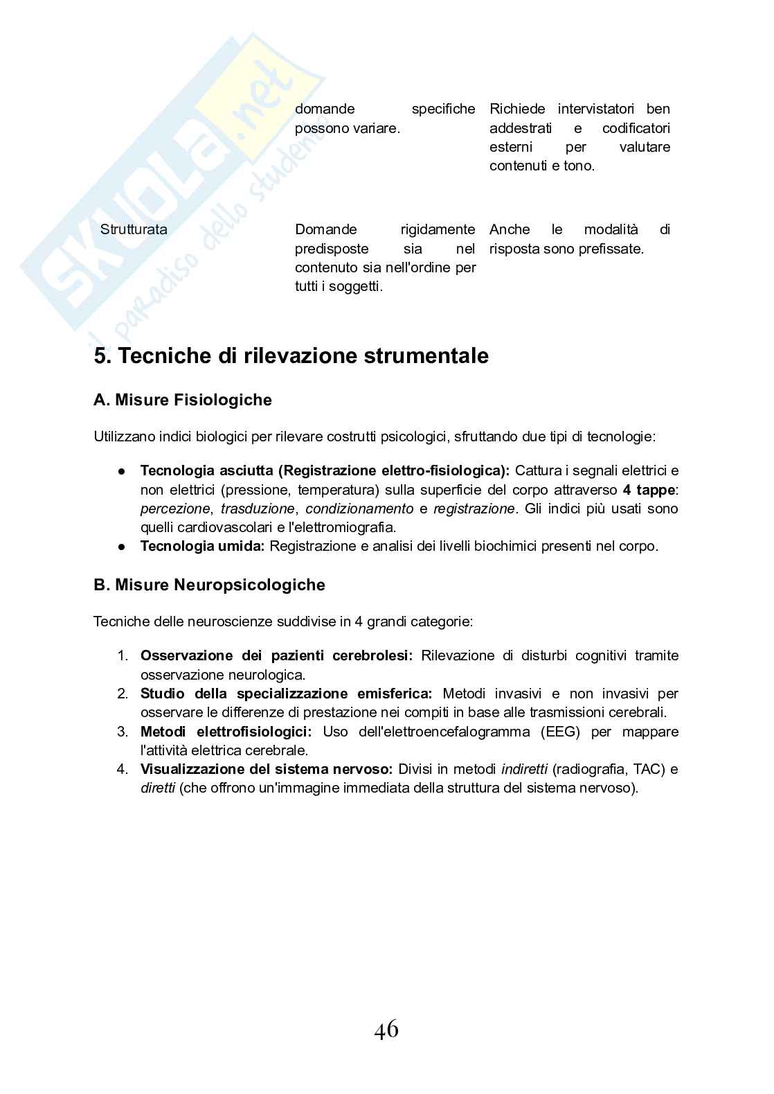 Riassunto esame Metodologia della ricerca psicologica, Prof. Ingoglia Sonia, libro consigliato Metodologia della ricerca psicologica , Invoglia, Boca Pag. 46