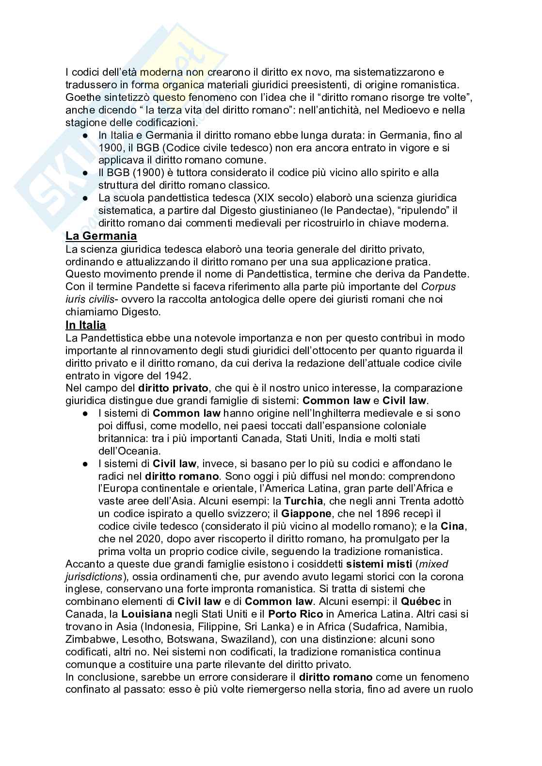Riassunto esame Diritto romano, Prof. Gianni Santucci, libro consigliato Basi romanistiche di istituti privatistici, Santucci Pag. 2