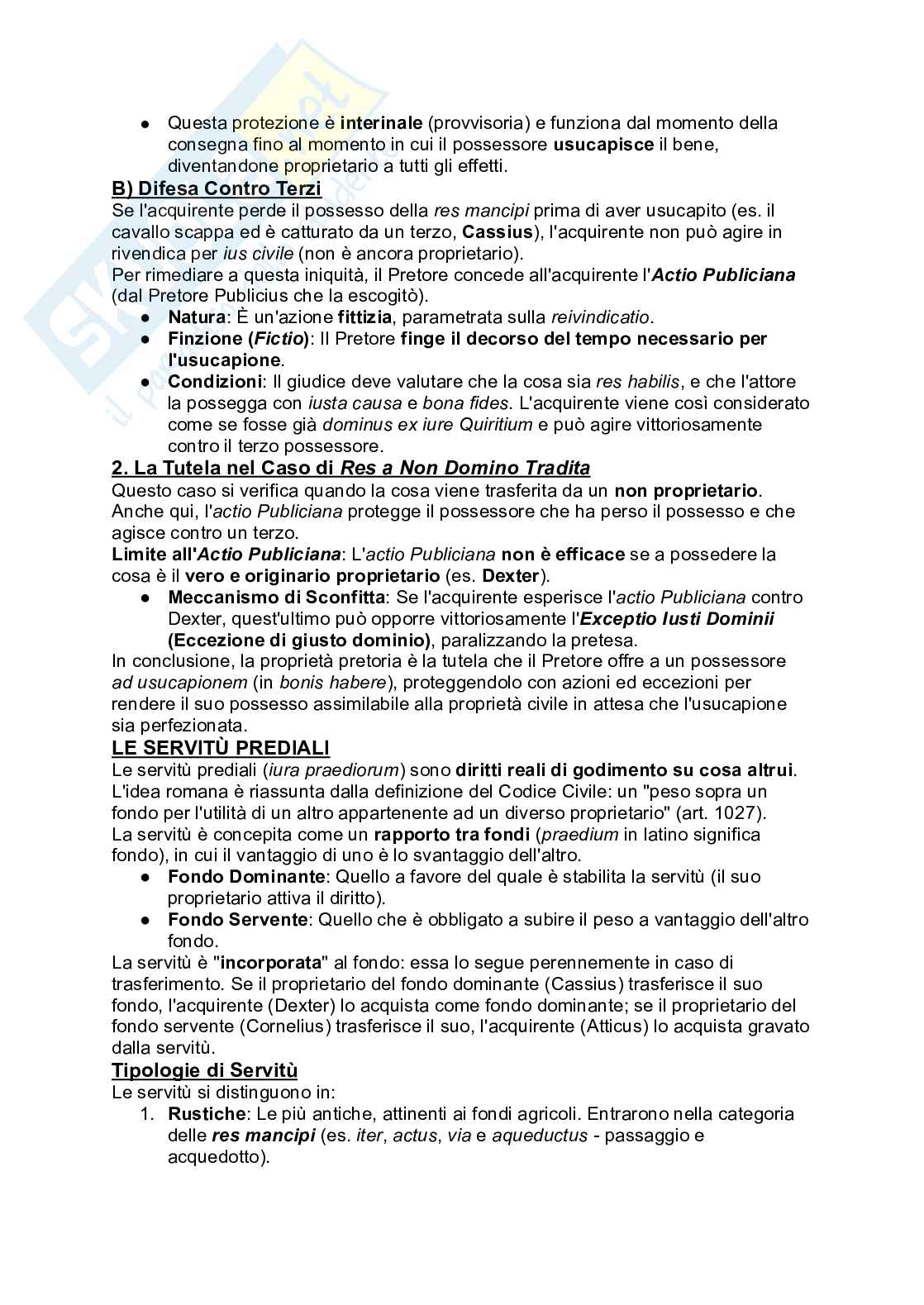 Riassunto esame Diritto romano, Prof. Gianni Santucci, libro consigliato Basi romanistiche di istituti privatistici, Santucci Pag. 51