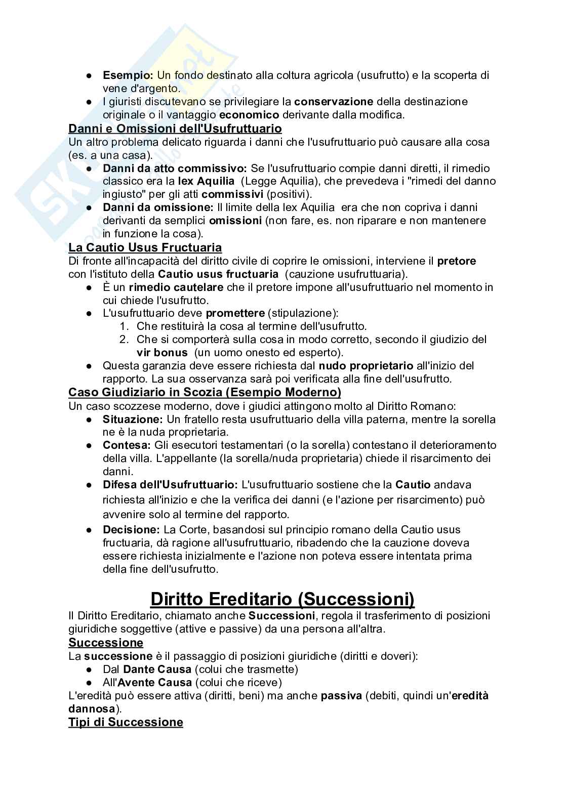 Riassunto esame Diritto romano, Prof. Gianni Santucci, libro consigliato Basi romanistiche di istituti privatistici, Santucci Pag. 56
