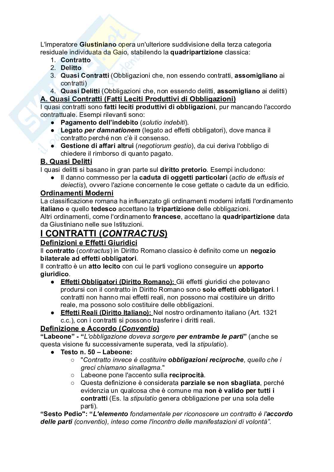 Riassunto esame Diritto romano, Prof. Gianni Santucci, libro consigliato Basi romanistiche di istituti privatistici, Santucci Pag. 71