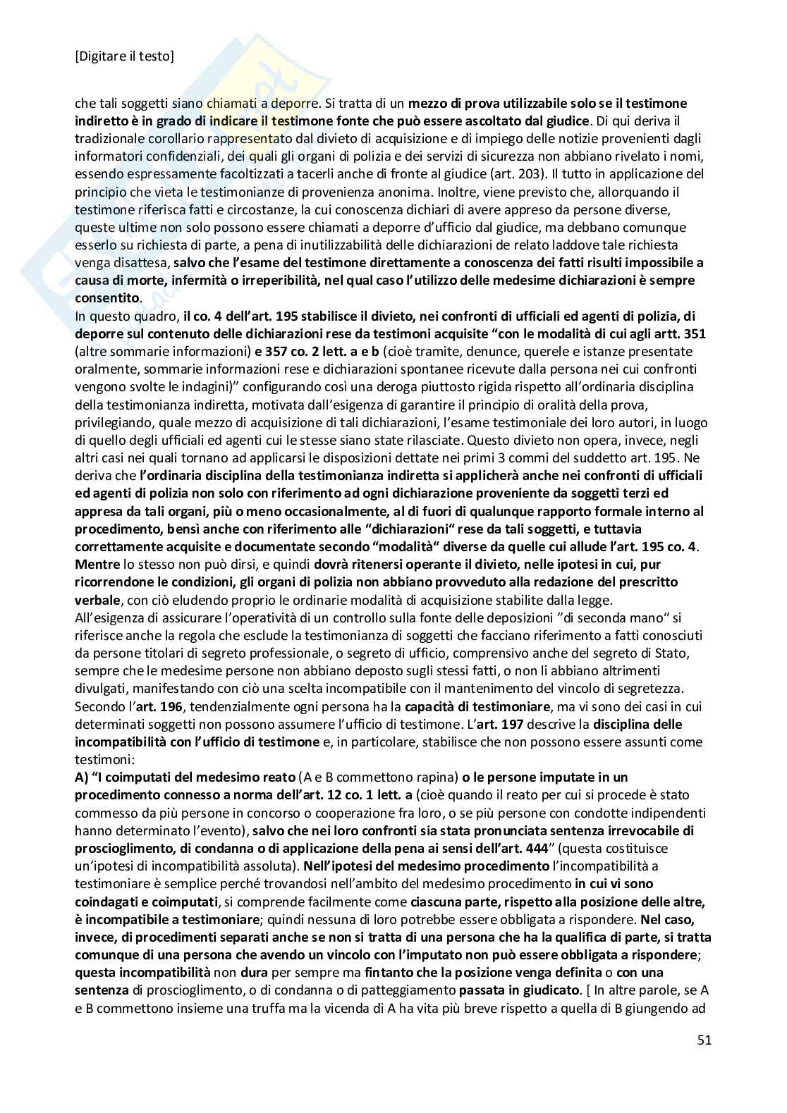 Riassunto esame Diritto processuale penale, Prof. Ruggero Rosa Anna, libro consigliato Manuale di procedura penale Conso, Grevi e Bargis, Conso Grevi Bargis Pag. 51