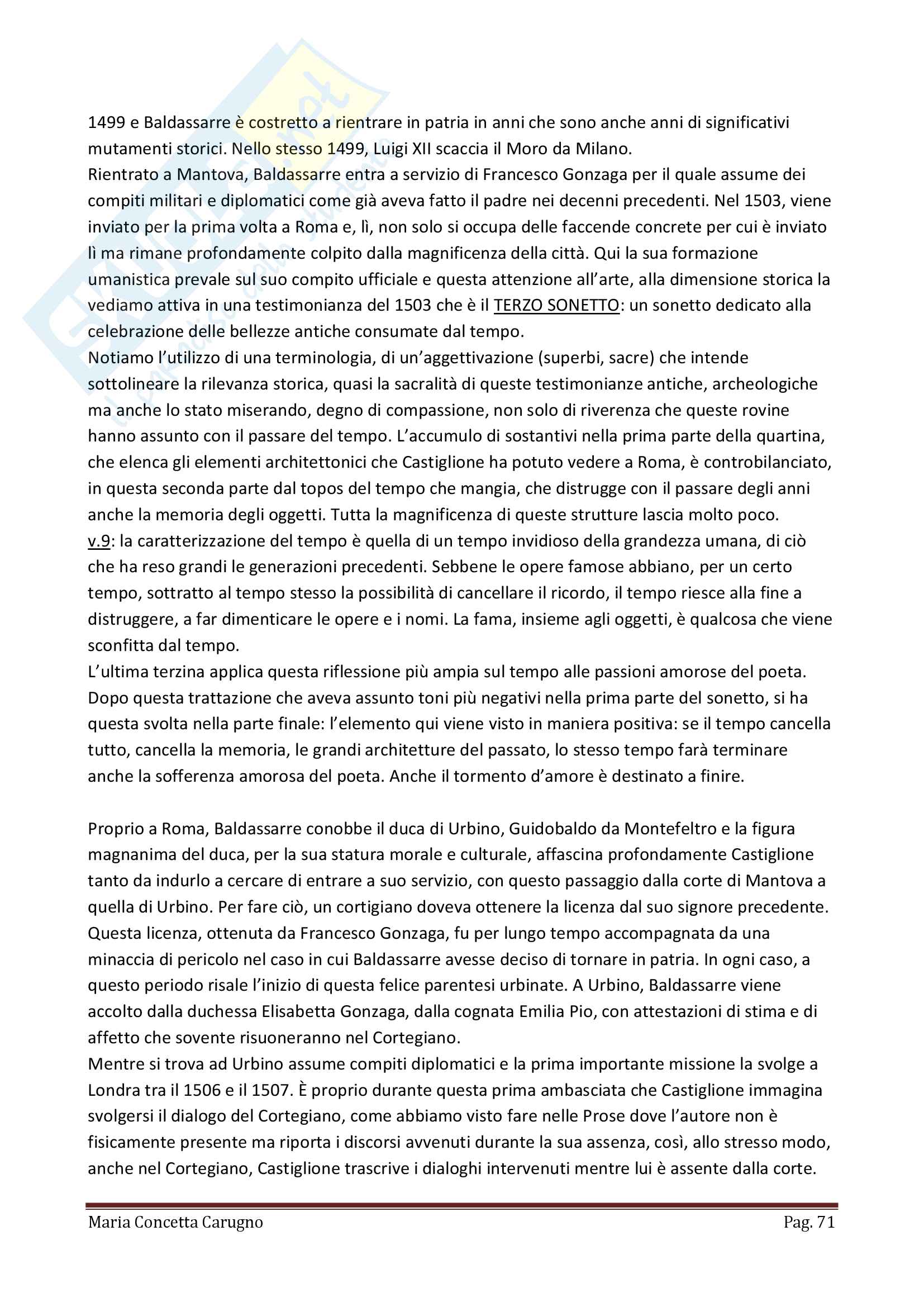 Letteratura italiana II corso monografico prof.ssa Apollonio a.a.2015/16 Pag. 71