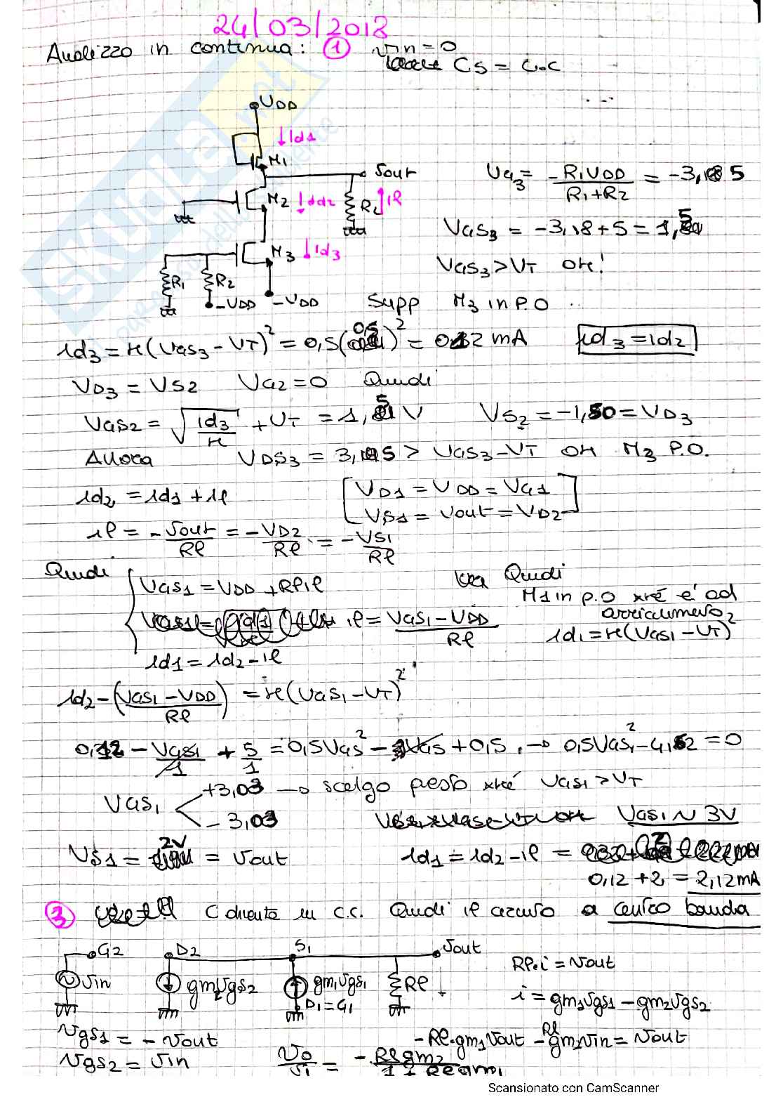 Esercizi elettronica Pag. 1
