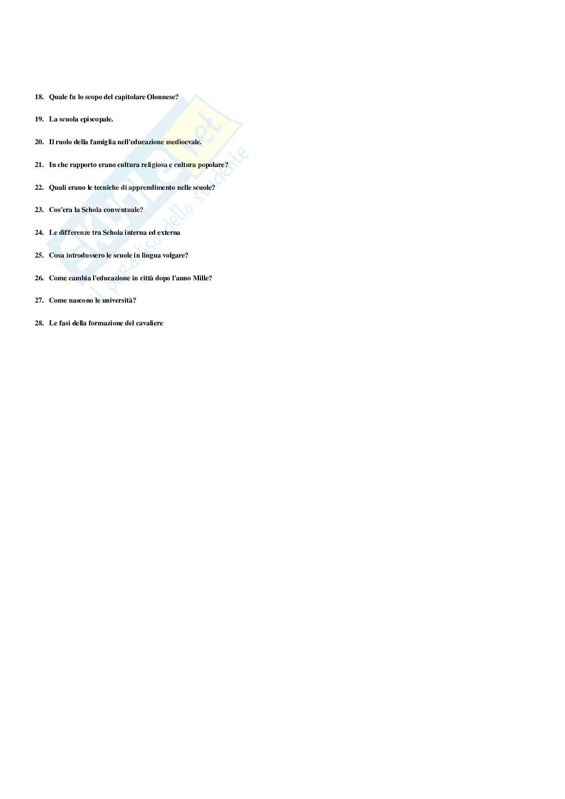 Paniere Storia della pedagogia  - Risposte multiple - aggiornato (2026) Pag. 16