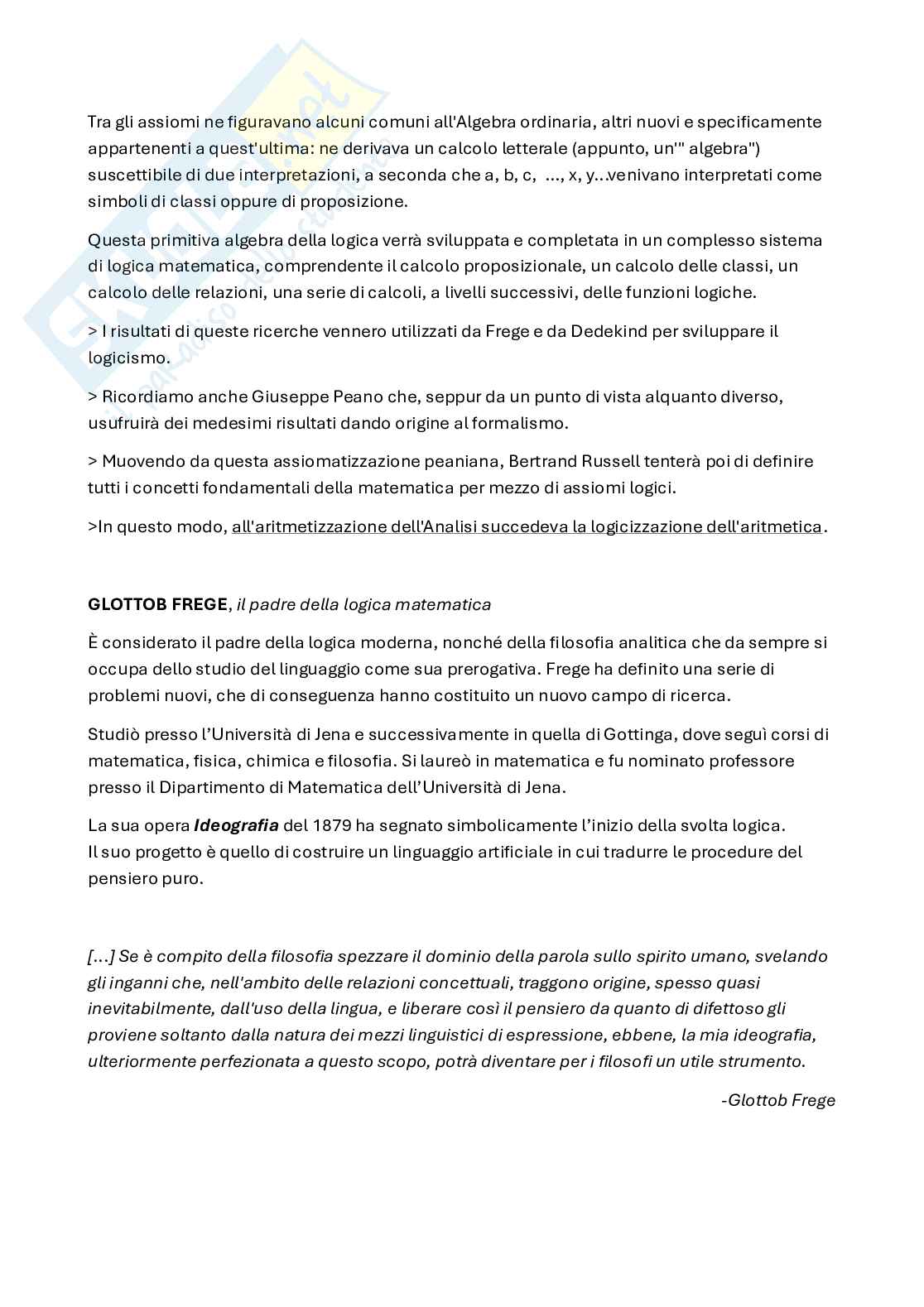 Svolta logica e analitica: Frege, Russell e la Nascita della semantica moderna Pag. 2