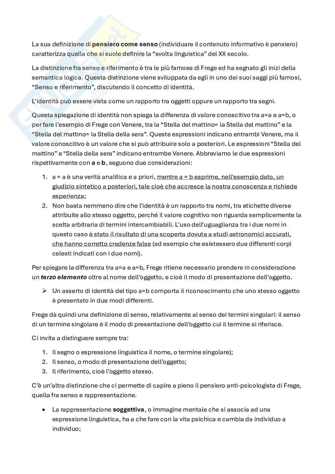 Svolta logica e analitica: Frege, Russell e la Nascita della semantica moderna Pag. 6