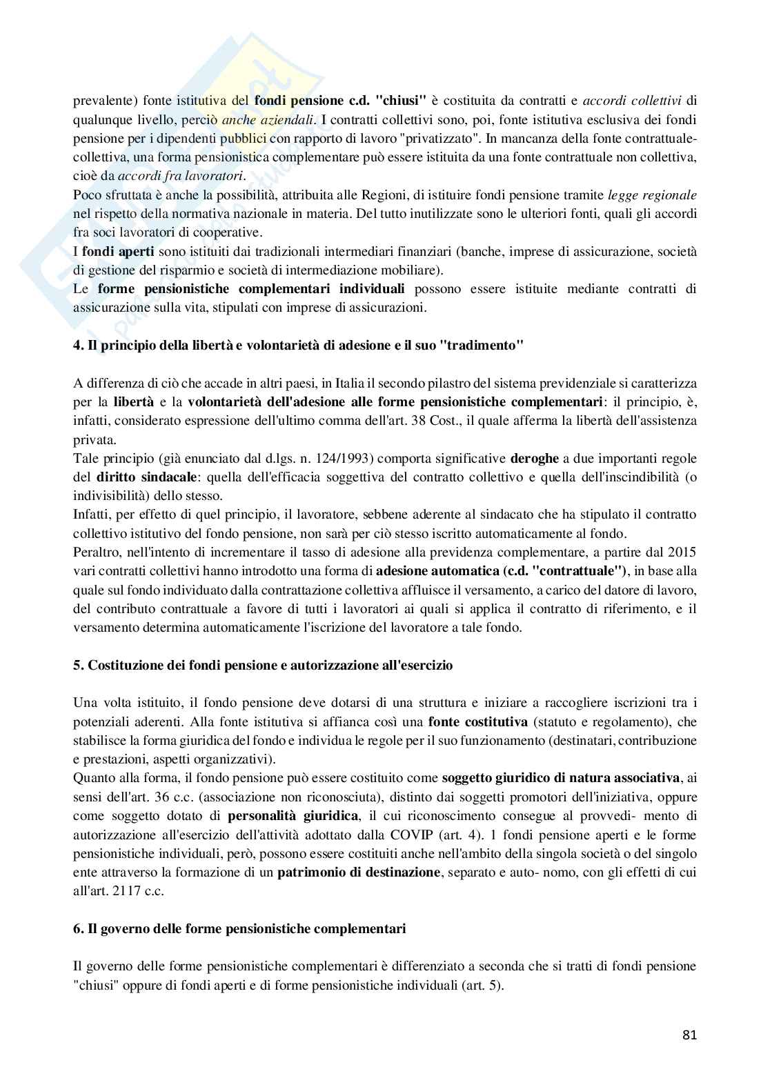 Riassunto esame Diritto della sicurezza sociale, Prof. Vallauri Maria Luisa, libro consigliato Diritto Della Sicurezza Sociale - Ales, Edoardo Ales Pag. 81