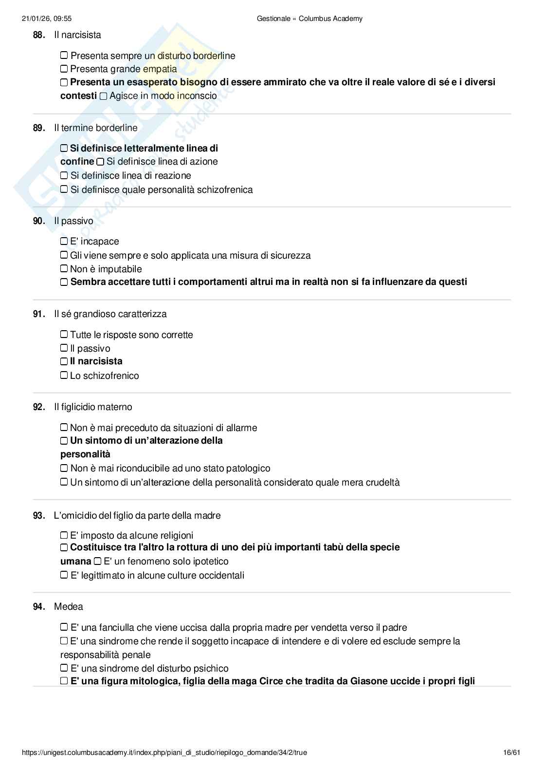 Paniere Criminologia penitenziaria  Pag. 16