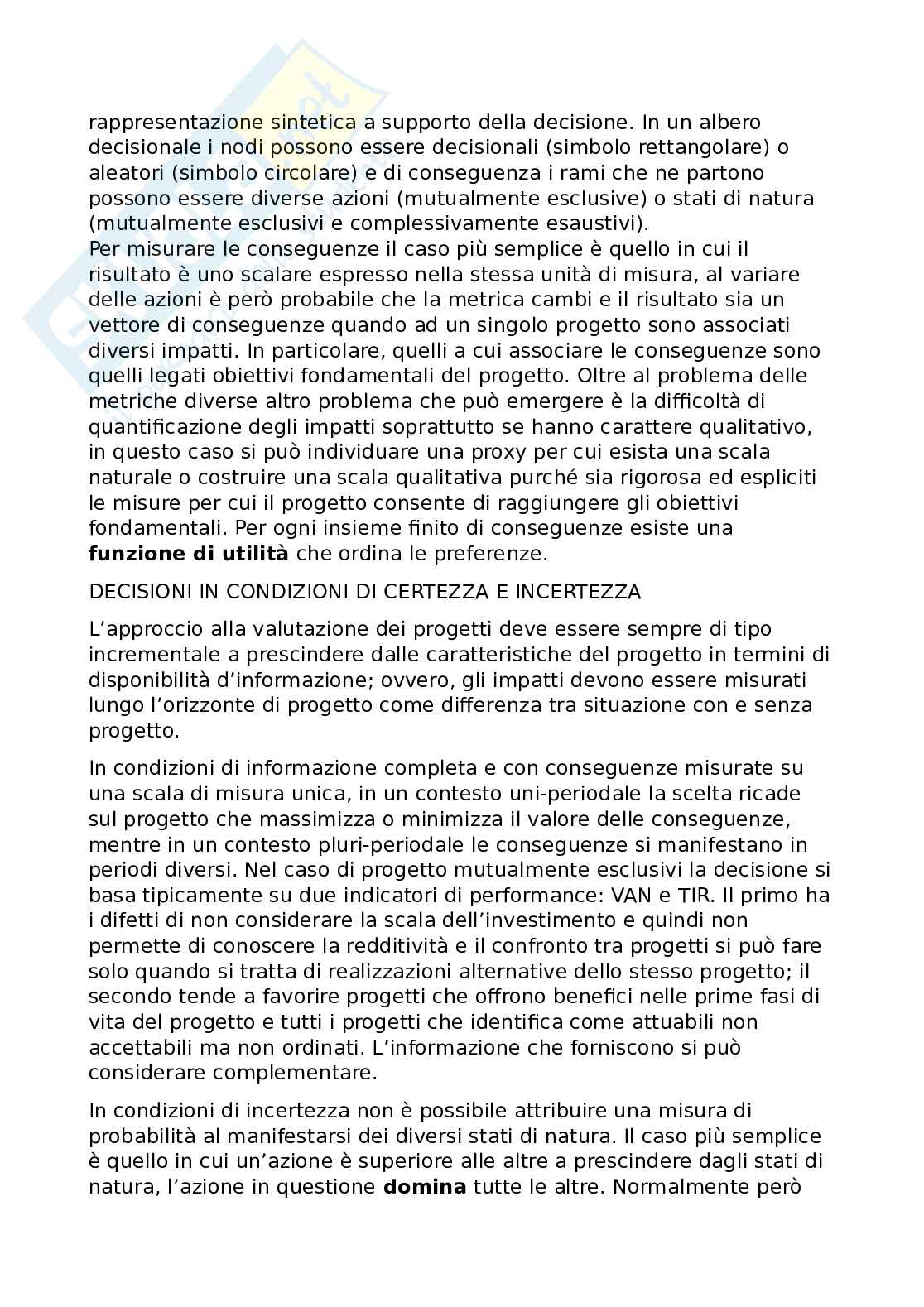 Appunti di Valutazioni e decisioni di investimento  Pag. 2