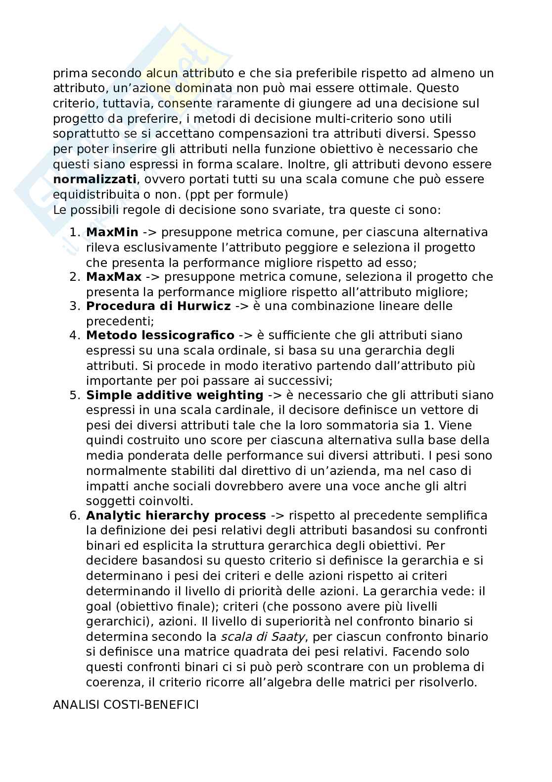 Appunti di Valutazioni e decisioni di investimento  Pag. 6