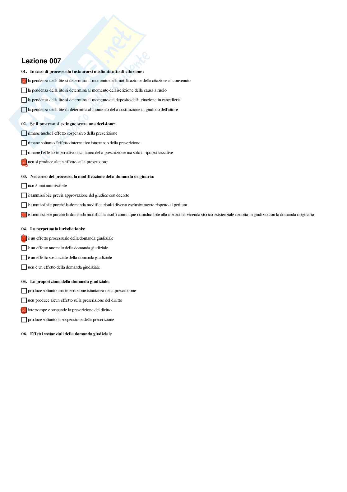 Diritto processuale e civile – Preparazione esame – Paniere completo risposte chiuse (304)  Pag. 11