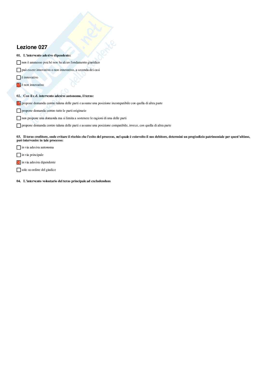 Diritto processuale e civile – Preparazione esame – Paniere completo risposte chiuse (304)  Pag. 31