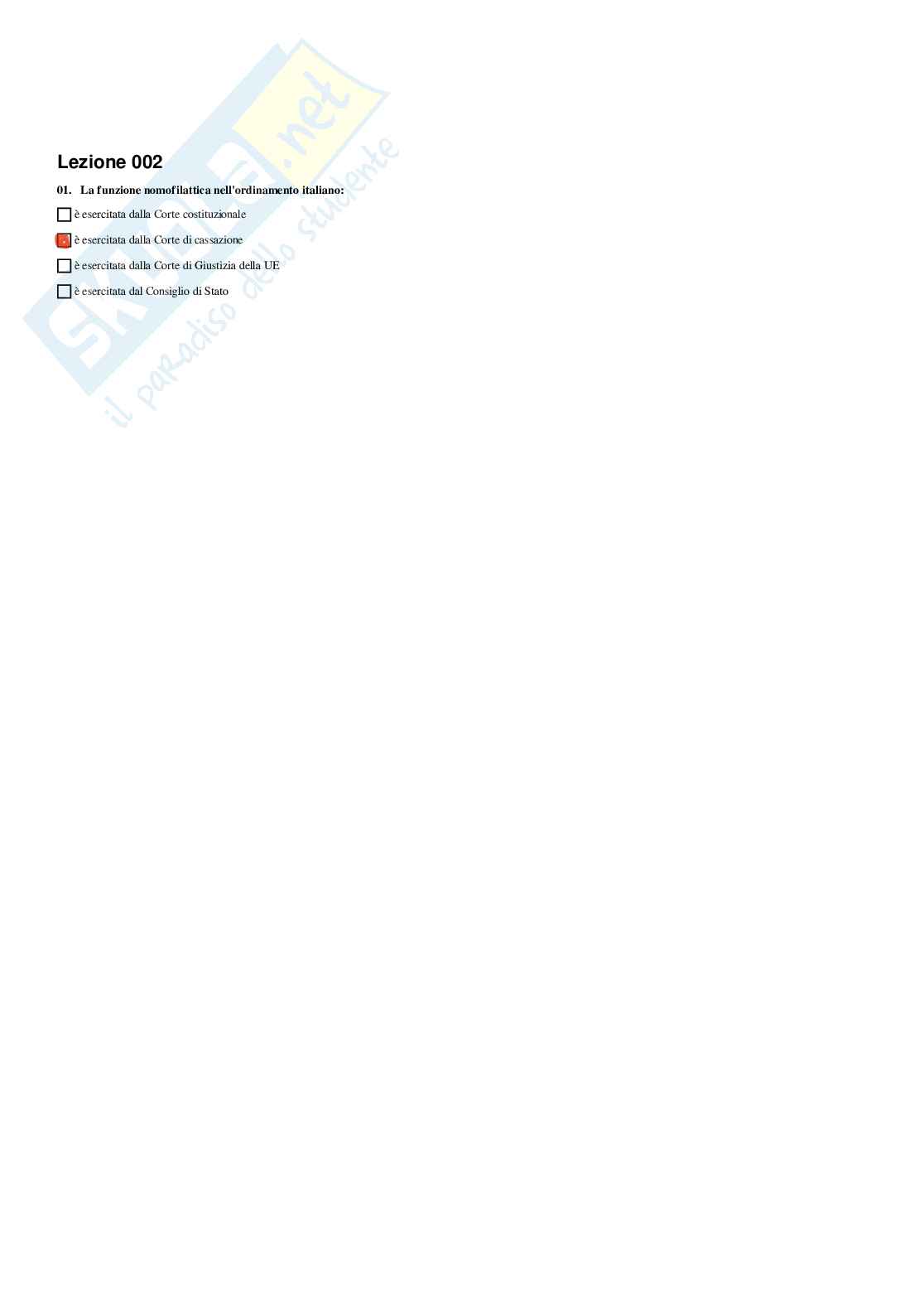 Diritto processuale e civile – Preparazione esame – Paniere completo risposte chiuse (304)  Pag. 6