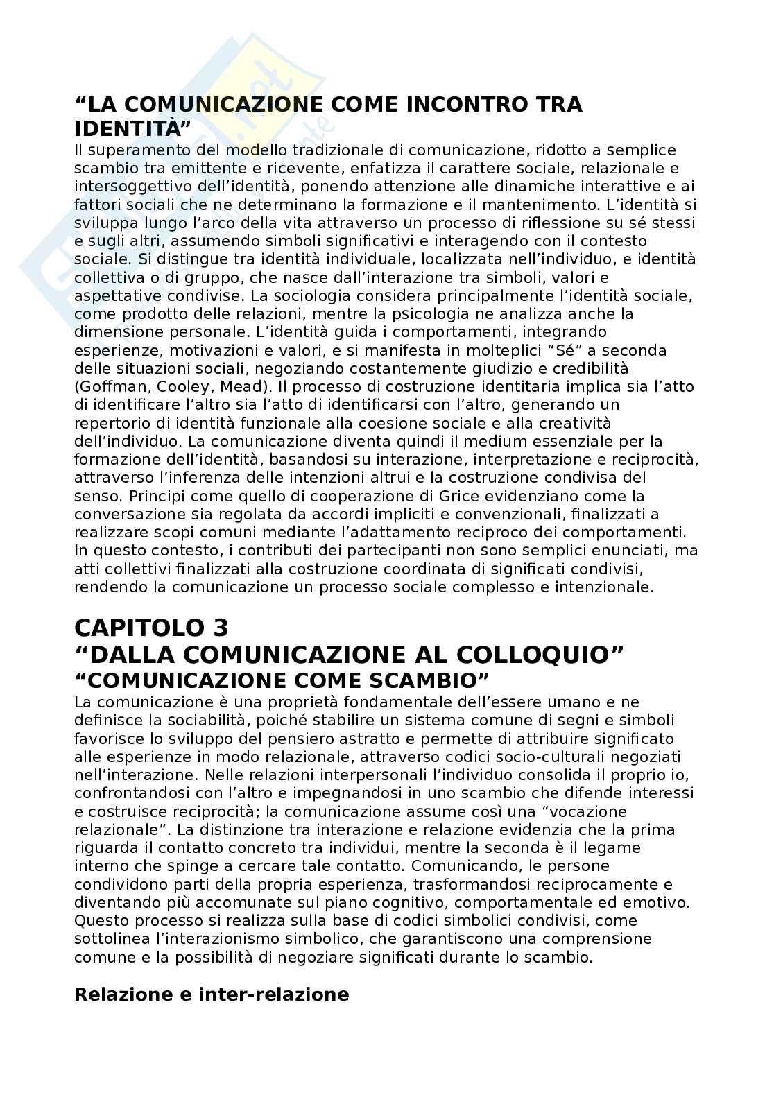 Riassunto esame Metodi e tecniche del servizio sociale, Prof. Rizzo Anna Maria, libro consigliato La negoziazione dell'inatteso. Strategie di comunicazione nel colloquio d'aiuto, Rizzo Pag. 6