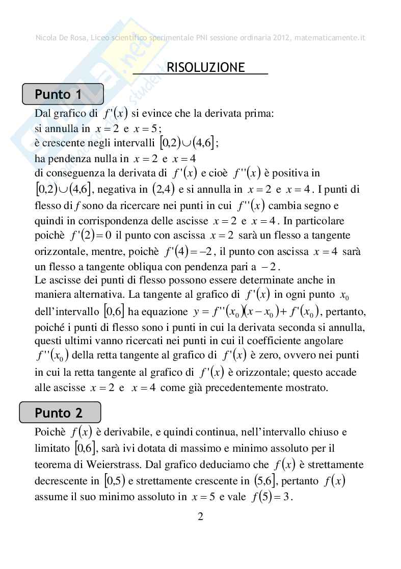 2012 - Liceo scientifico sperimentale PNI, sessione ordinaria Pag. 2