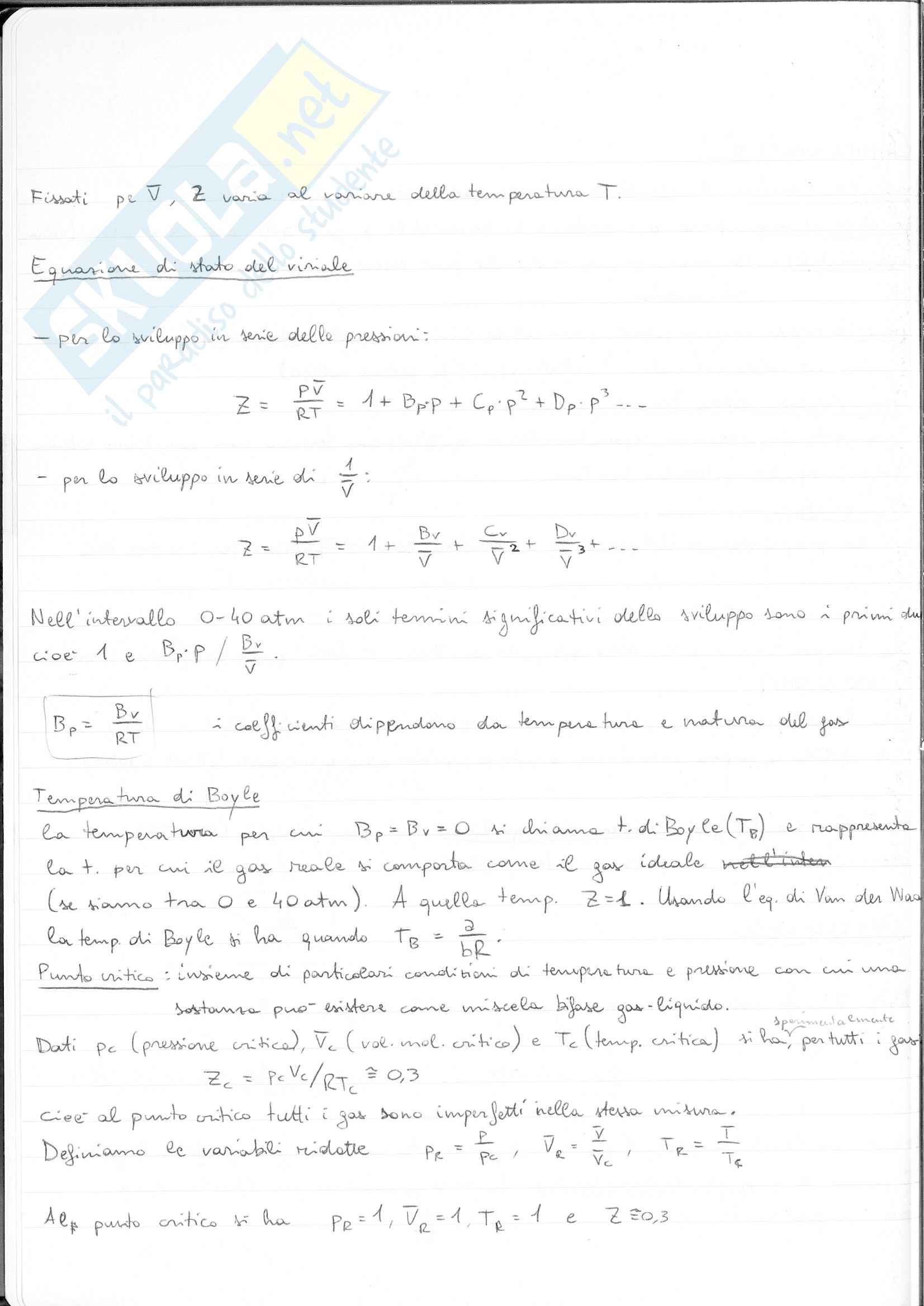 Appunti Chimica Fisica I (Termodinamica Chimica), ideale per tutti i corsi che interessano la termodinamica chimica Pag. 2