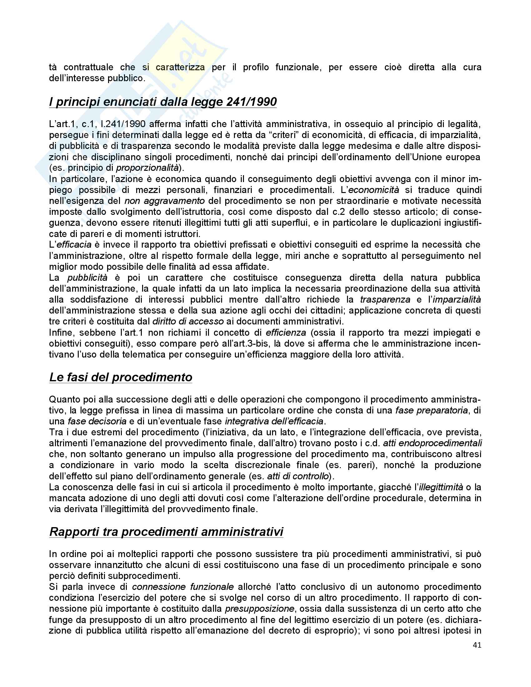 Riassunto esame Elementi di diritto amministrativo, prof. Caputi Jambrenghi, libro consigliato Compendio di diritto amministrativo, Casetta Pag. 41