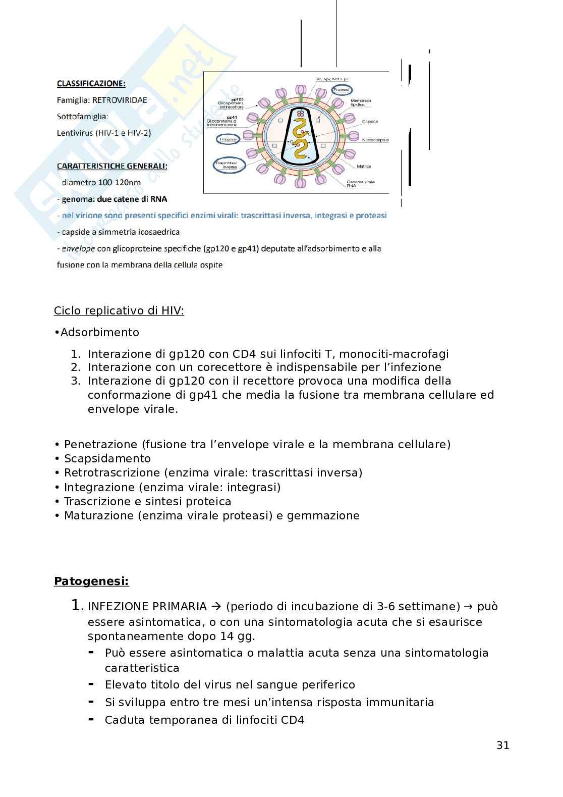Promozione della salute e della sicurezza: Virologia Pag. 31