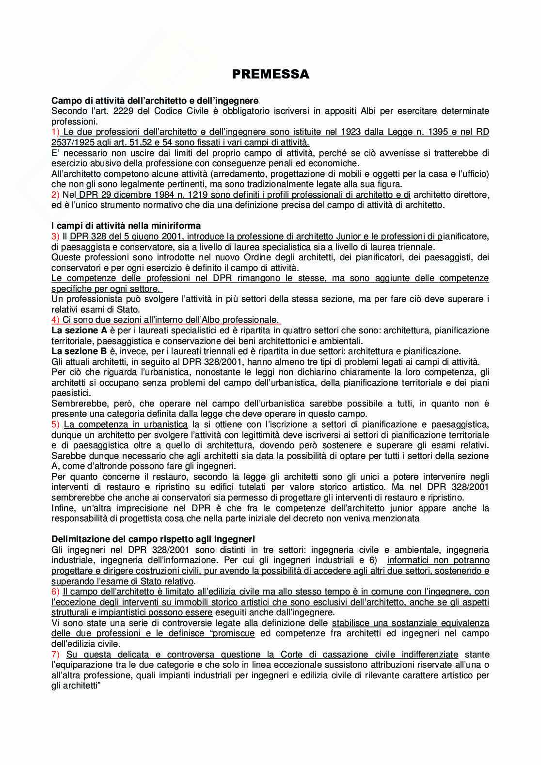 Appunti di Deontologia professionale architetto Pag. 1