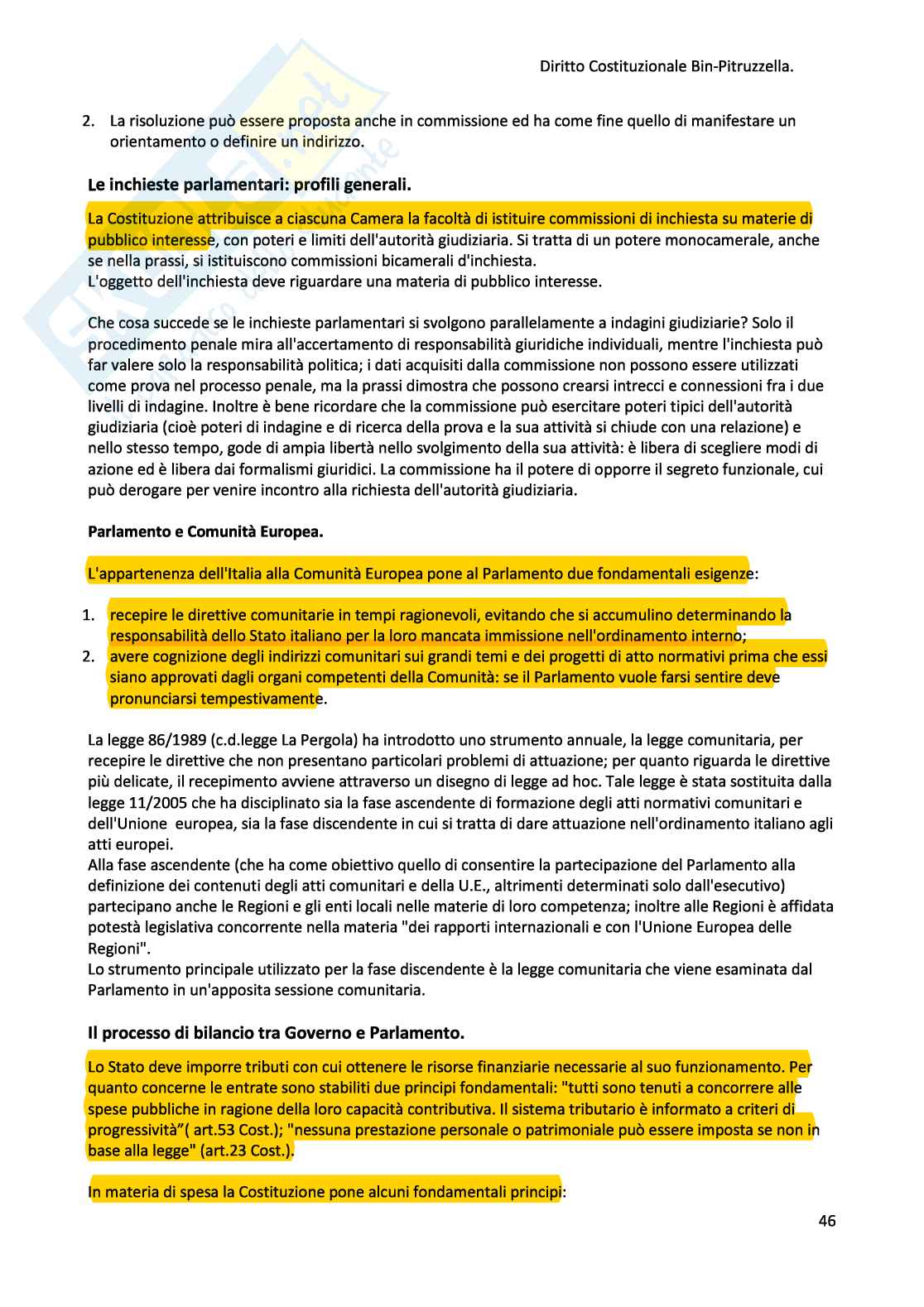 Appunti di Diritto costituzionale Pag. 46