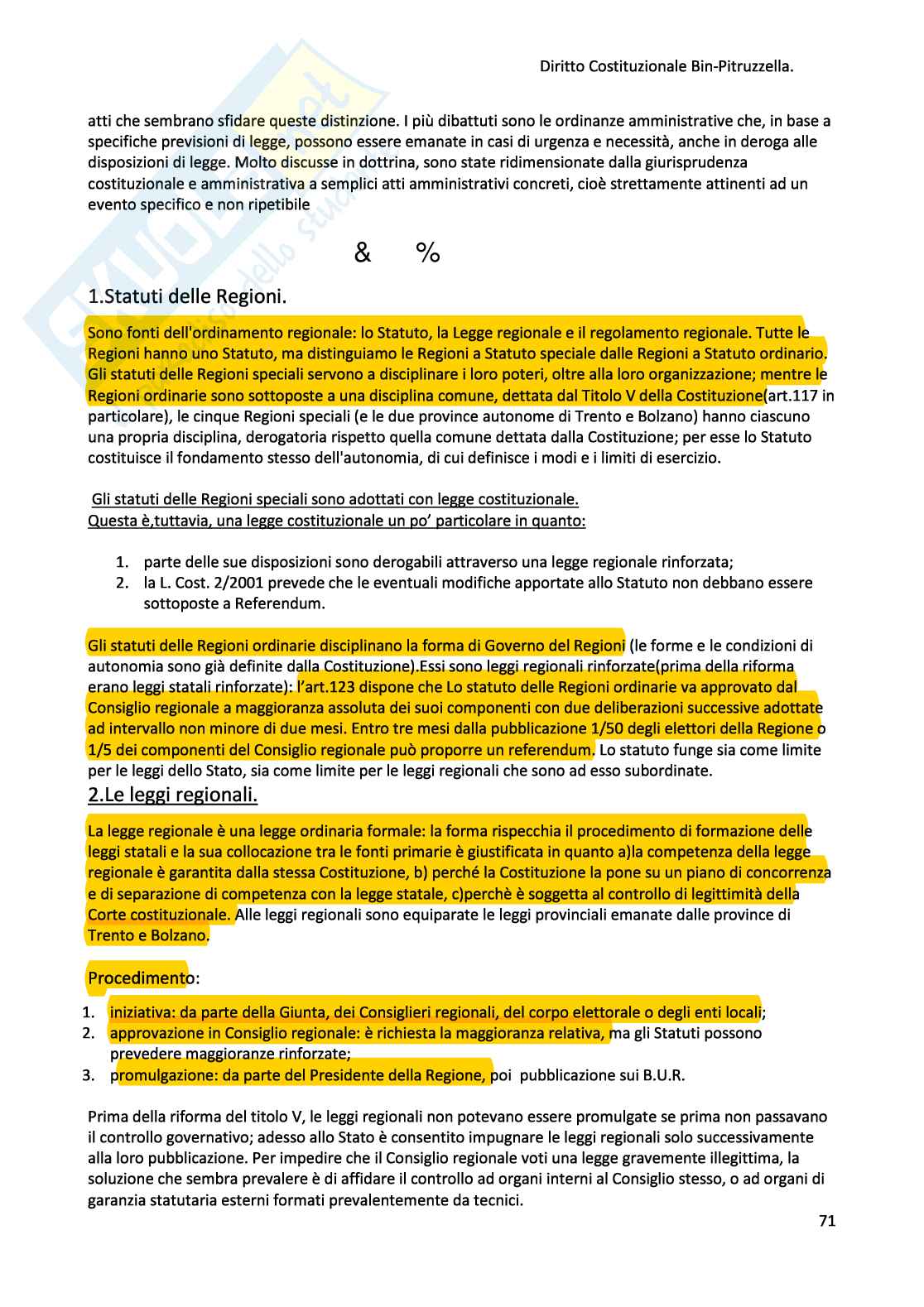 Appunti di Diritto costituzionale Pag. 71