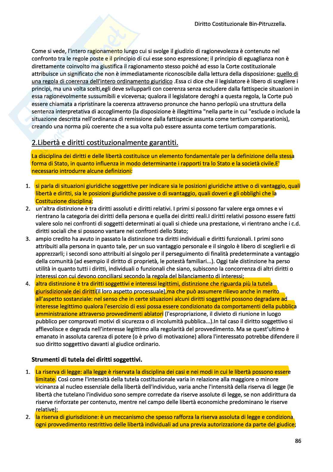 Appunti di Diritto costituzionale Pag. 86
