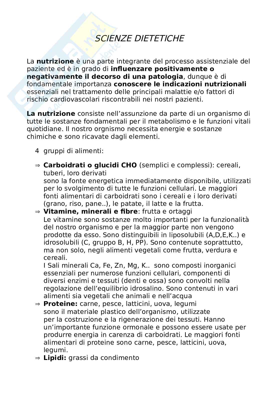 Scienze dietetiche Pag. 1