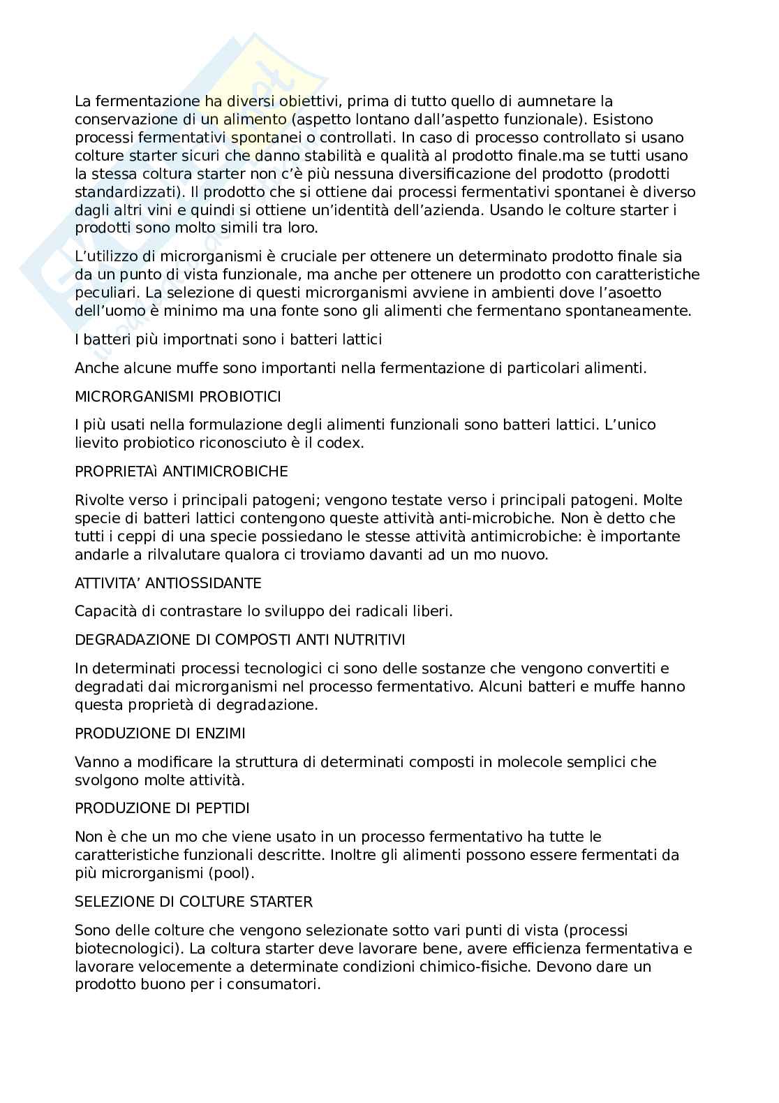Biotecnologia degli alimenti funzionali Pag. 6