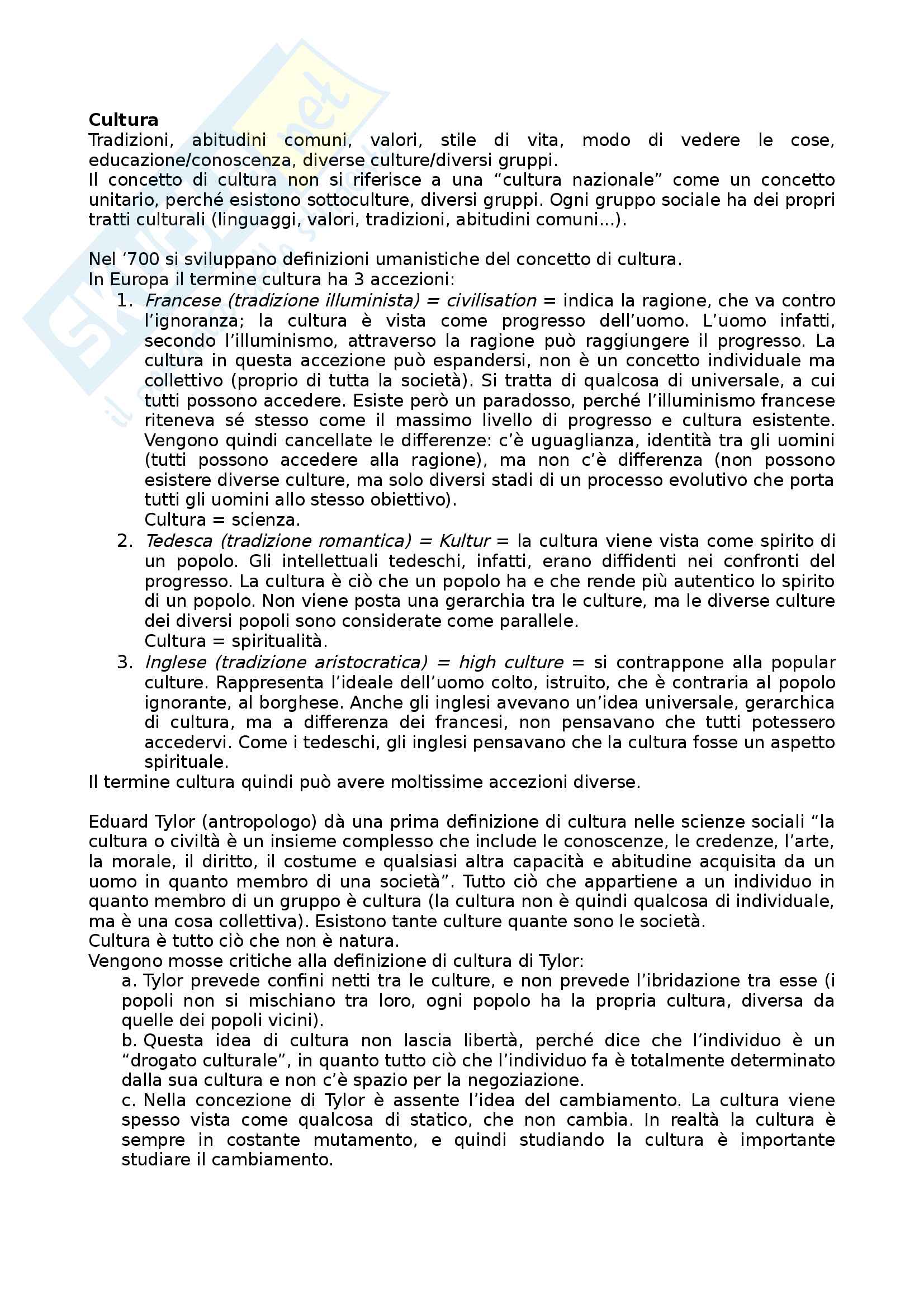 Appunti Comunicazione Interculturale Pag. 1