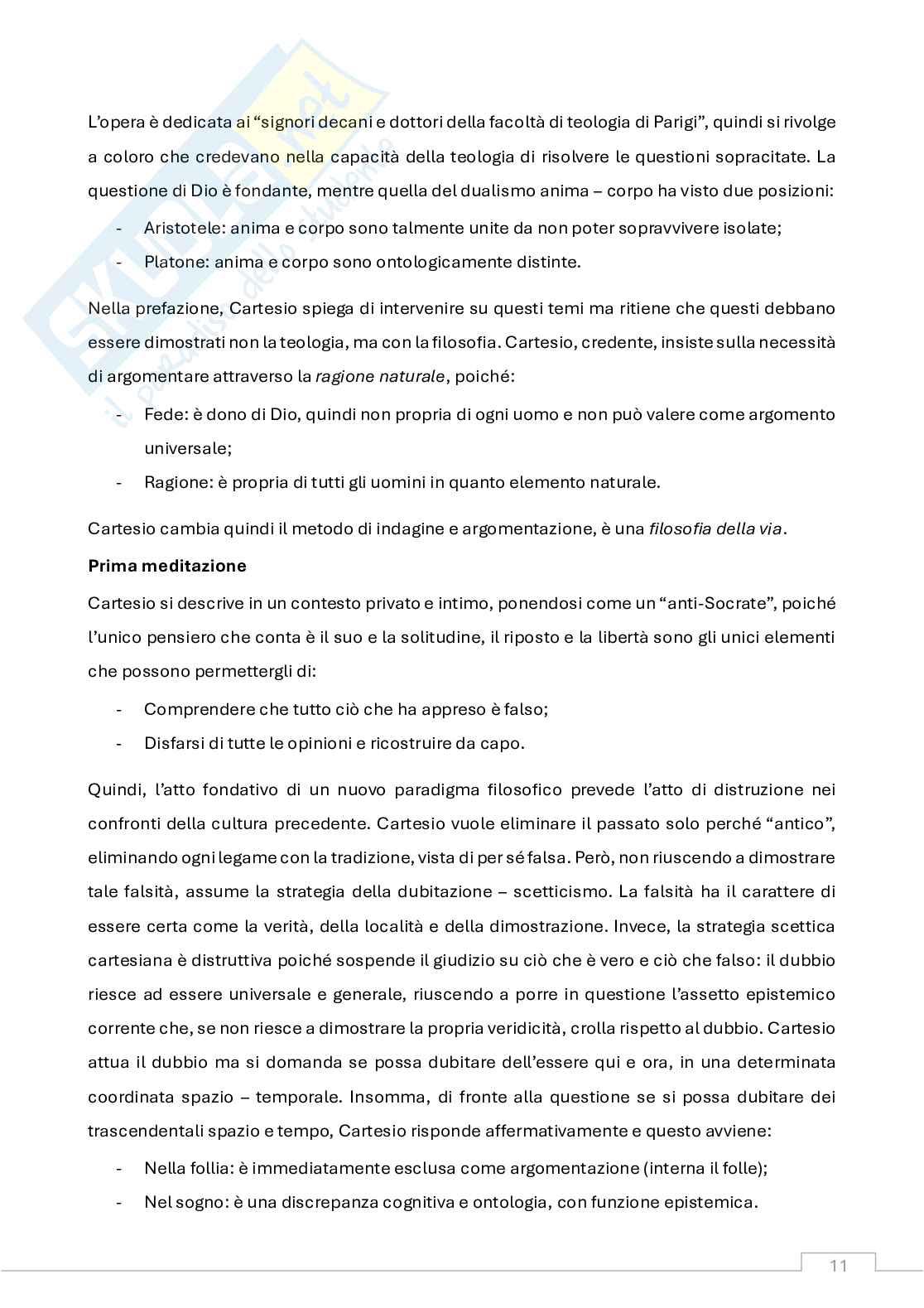 Appunti Storia della filosofia moderna e contemporanea (b)  Pag. 11