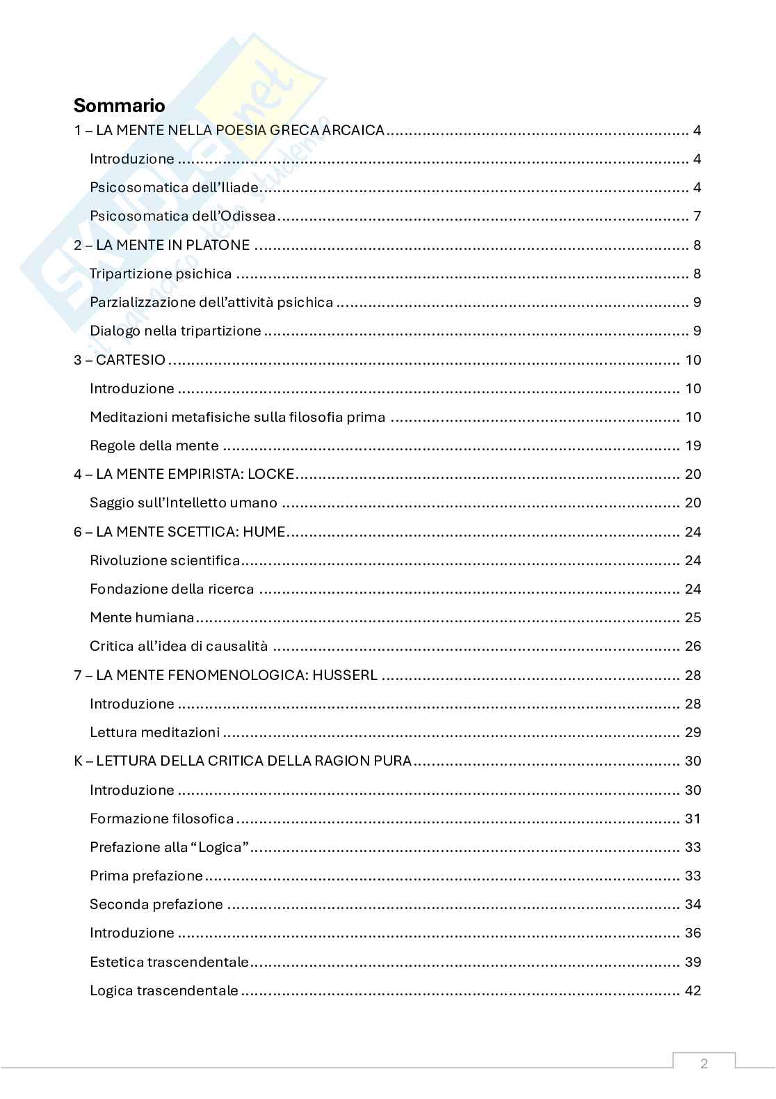 Appunti Storia della filosofia moderna e contemporanea (b)  Pag. 2