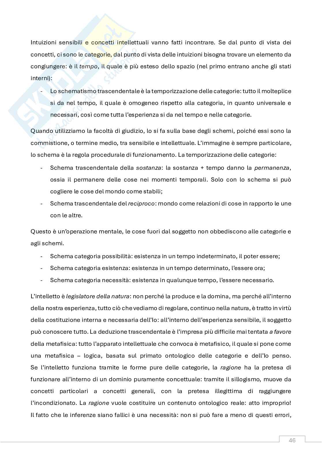 Appunti Storia della filosofia moderna e contemporanea (b)  Pag. 46