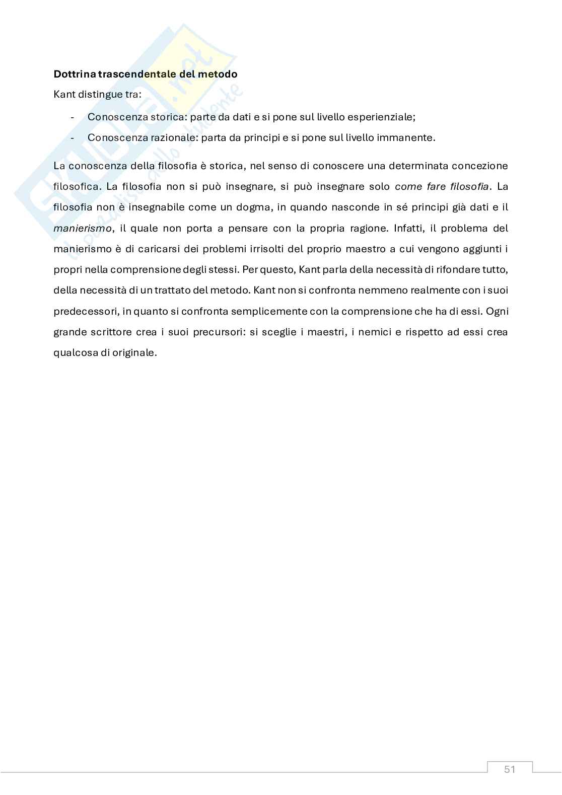 Appunti Storia della filosofia moderna e contemporanea (b)  Pag. 51