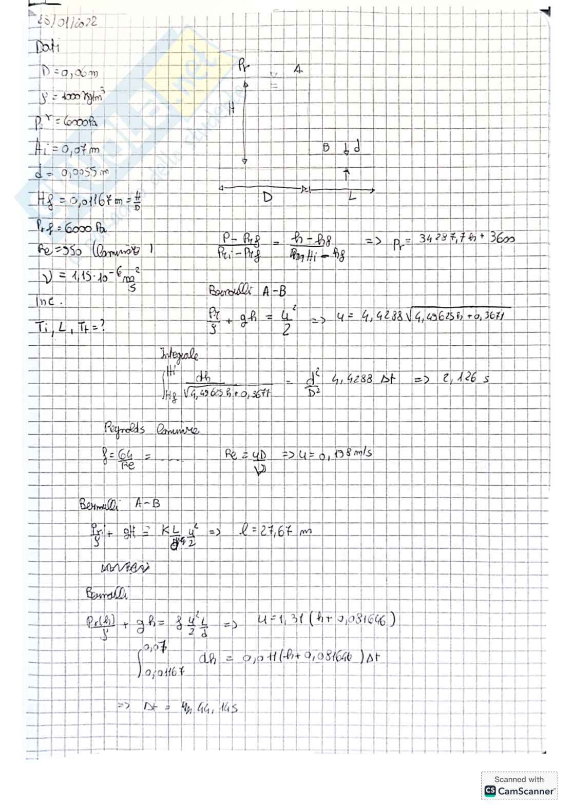 Esercizi Fluidodinamica - parte 2 Pag. 26