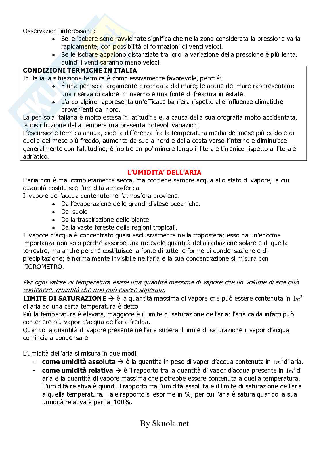 Atmosfera - Pressione, umidità, venti e climi Pag. 2