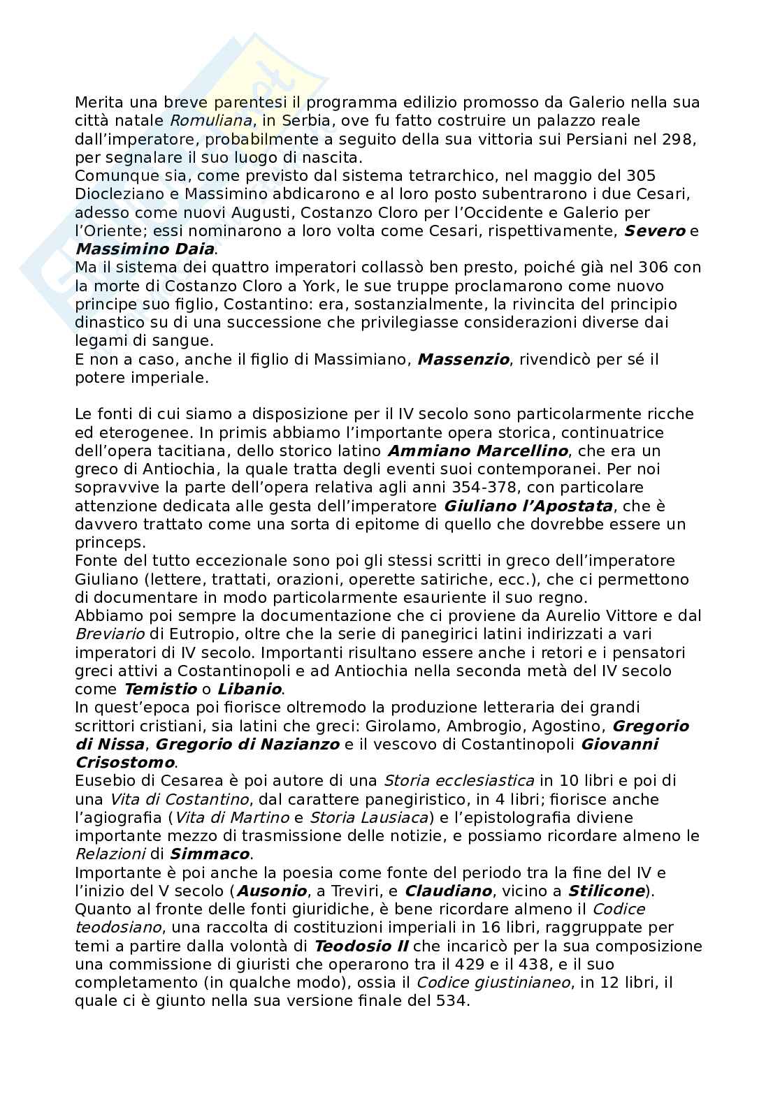 Riassunto esame Storia romana, Prof. Tantillo Ignazio, libro consigliato Storia romana, Gerace, Marcone Pag. 11